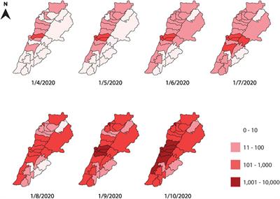 Spatial Autocorrelation and the Dynamics of the Mean Center of COVID-19 Infections in Lebanon